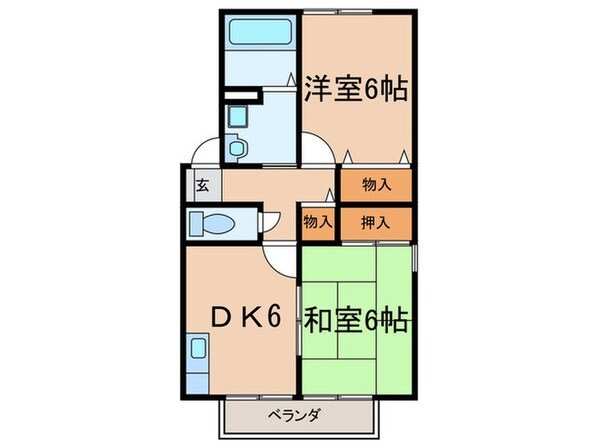 エクセレント松下Ａ棟の物件間取画像